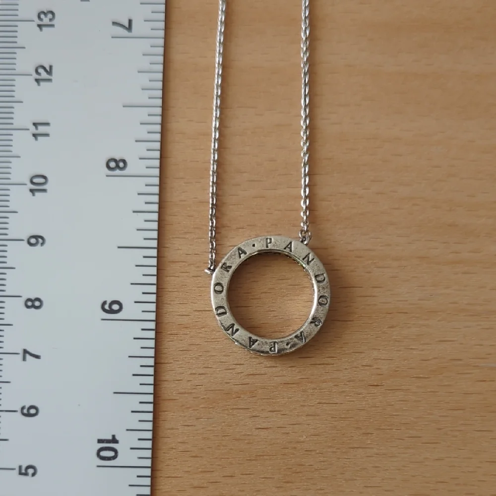 Pandora Silver Circle Pendant Necklace - Picture 6 of 6